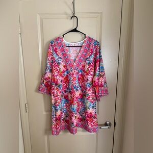 Vibrant Floral Kaftan Dress